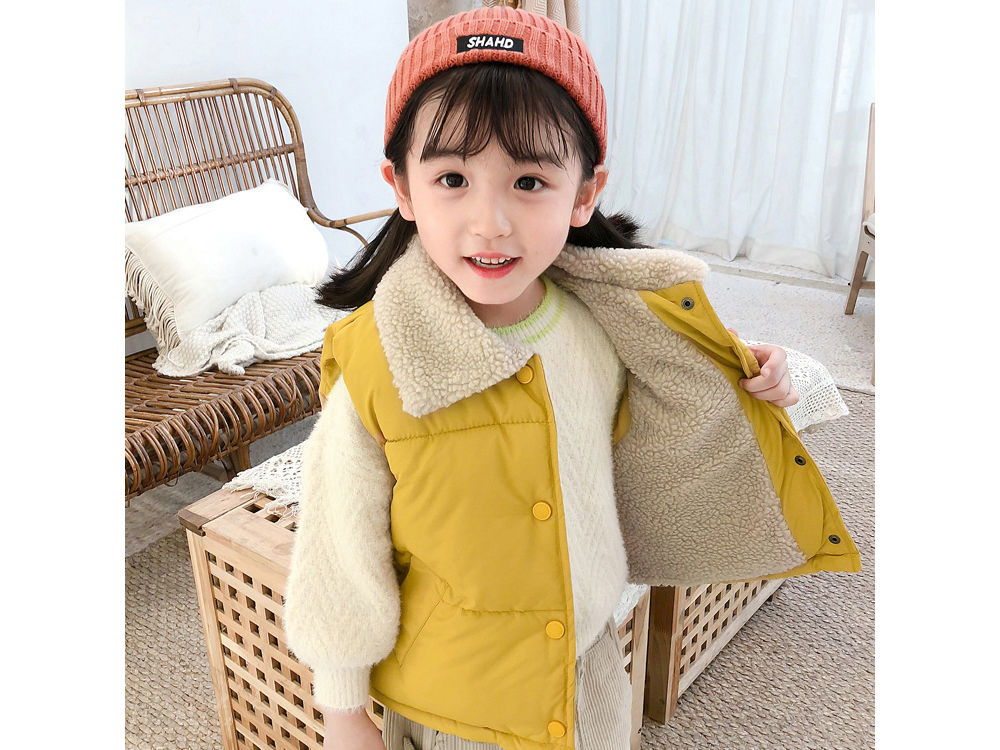 DOO/49523506/ 양털 카라 패딩 조끼  활동복 따뜻한 조끼 베스트 유아조끼 단체복 어린이집 체육복