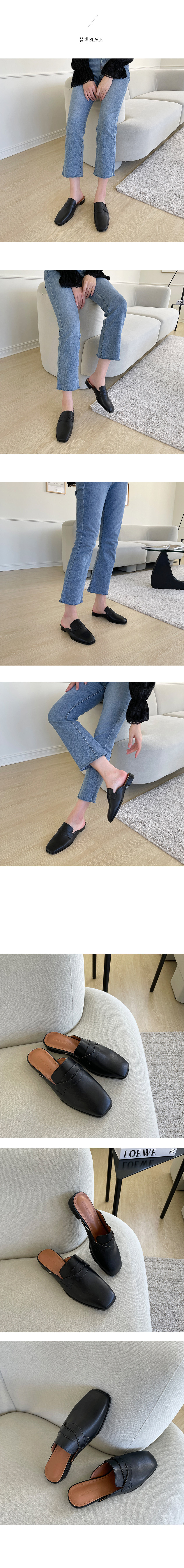 [LUC] MO.2203 (4color) 스퀘어토 꼬임반도 블로퍼(3cm) 겨울 여성 단화 털신 통굽 여성스런 신발 여성로퍼 슬리퍼 퍼여성화 끈운동화