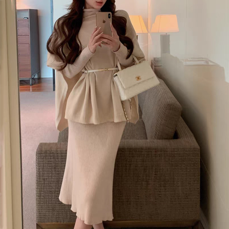 무료[ONN/[OPS1433]케이프 롱원피스 벨트 세트 /우아한/강력추천/모임룩/파티복/코디세트/여성정장