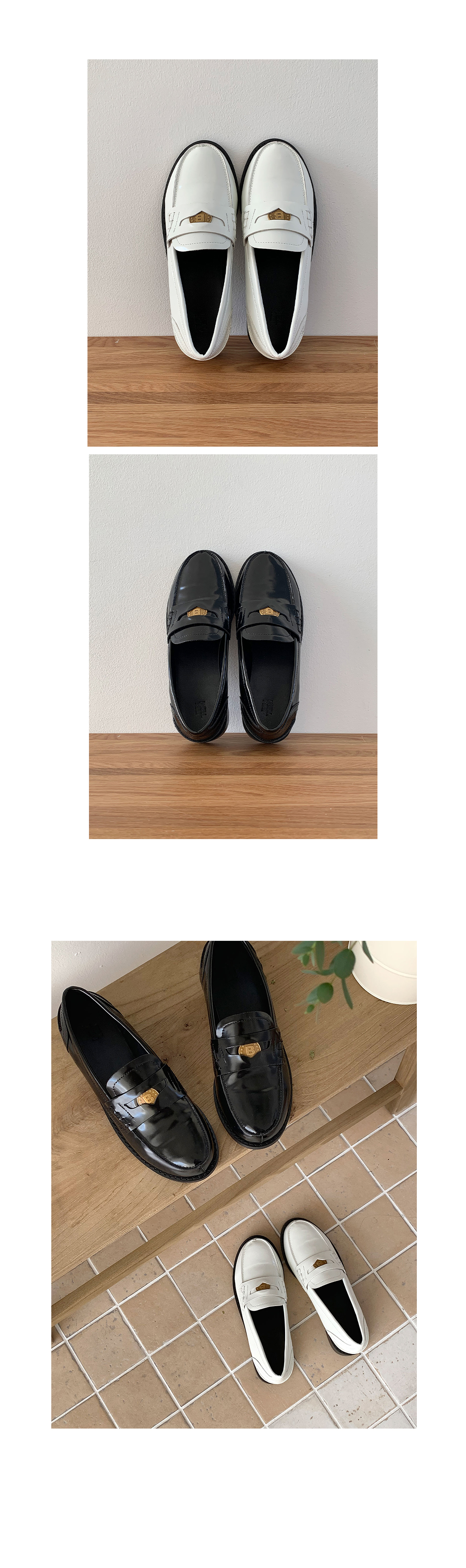 [LUC]IM.5004 (2color) 코인 슬립온 페니로퍼(3cm)/여성 단화/오피스룩/신입생화/부드러운