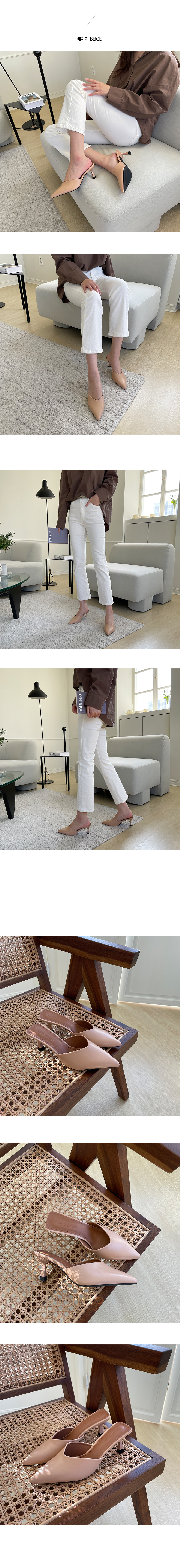 무료 [LUC]  MO.96m35/ (5color) 포멀 파스텔 스틸레토 뮬(7cm) /여성구두/여성화/봄구두/봄가을샌들