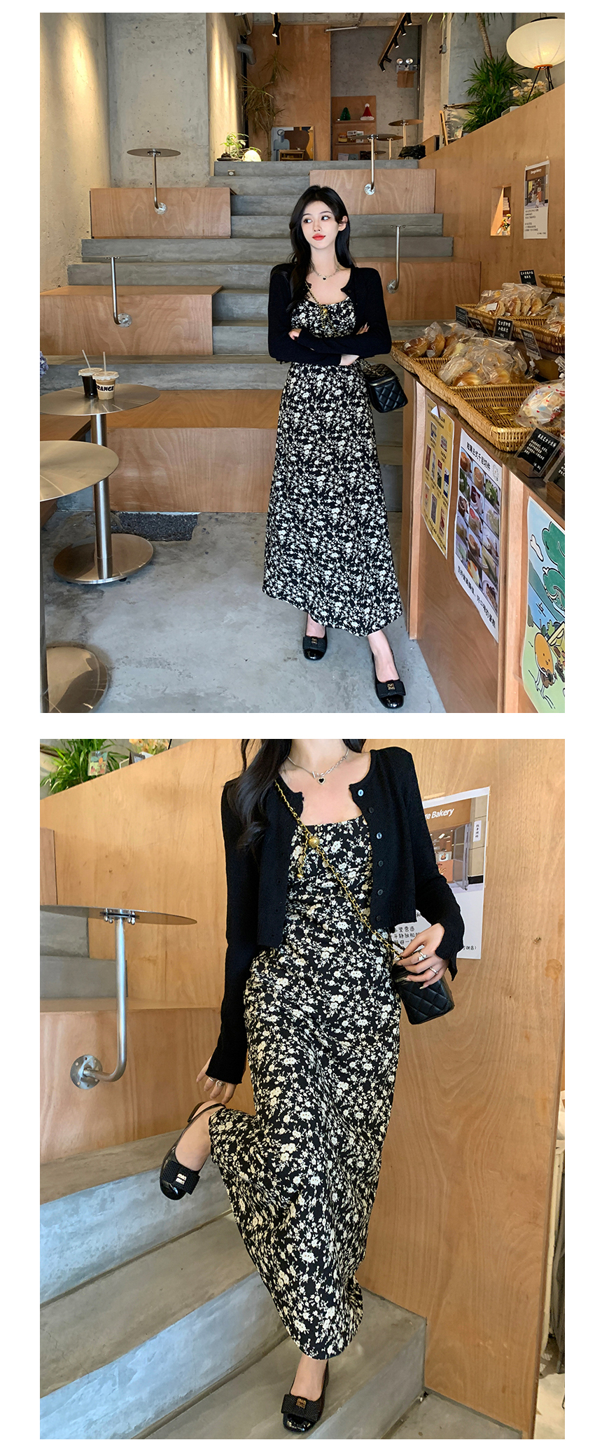 [제이스]P0000CUM/우아한 플라워 뷔스티에 롱 원피스 꽃무늬 시원한소재 여름원피스 롱스커트 플라워치마