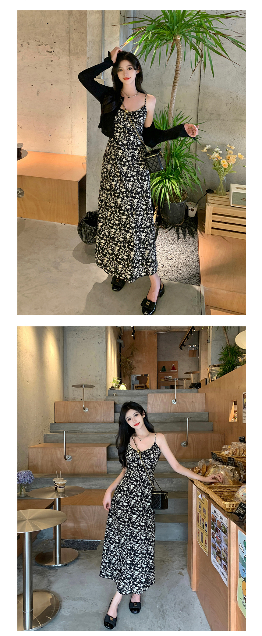 [제이스]P0000CUM/우아한 플라워 뷔스티에 롱 원피스 꽃무늬 시원한소재 여름원피스 롱스커트 플라워치마