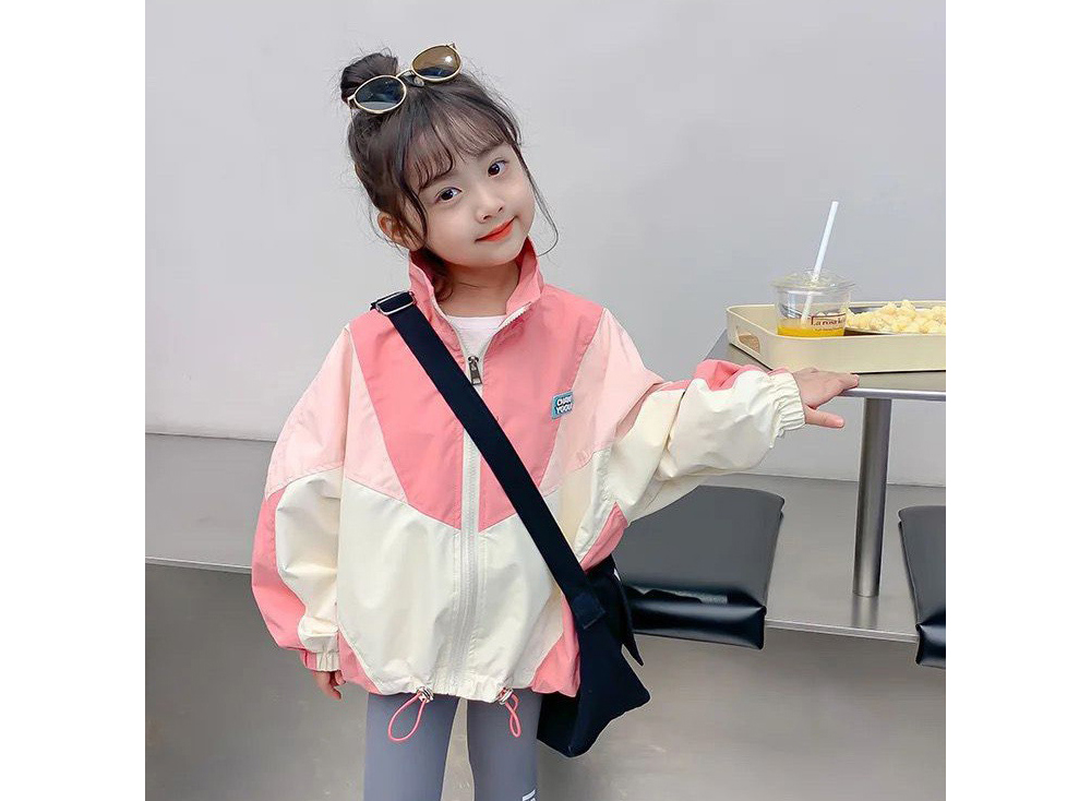 [DOO]45296054 솜사탕 파스텔 바람막이 앞지퍼 칼라 핑크 하늘 아랫단 조임 여아 점퍼 소풍 나들이 여행