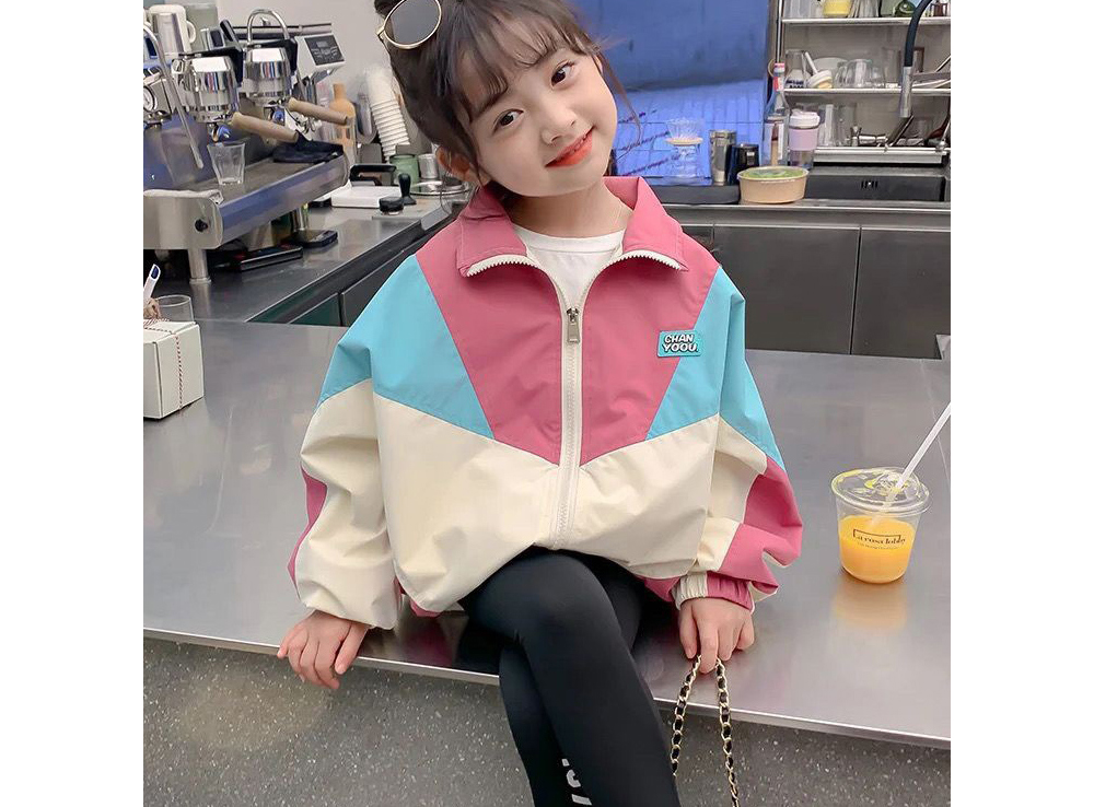 [DOO]45296054 솜사탕 파스텔 바람막이 앞지퍼 칼라 핑크 하늘 아랫단 조임 여아 점퍼 소풍 나들이 여행