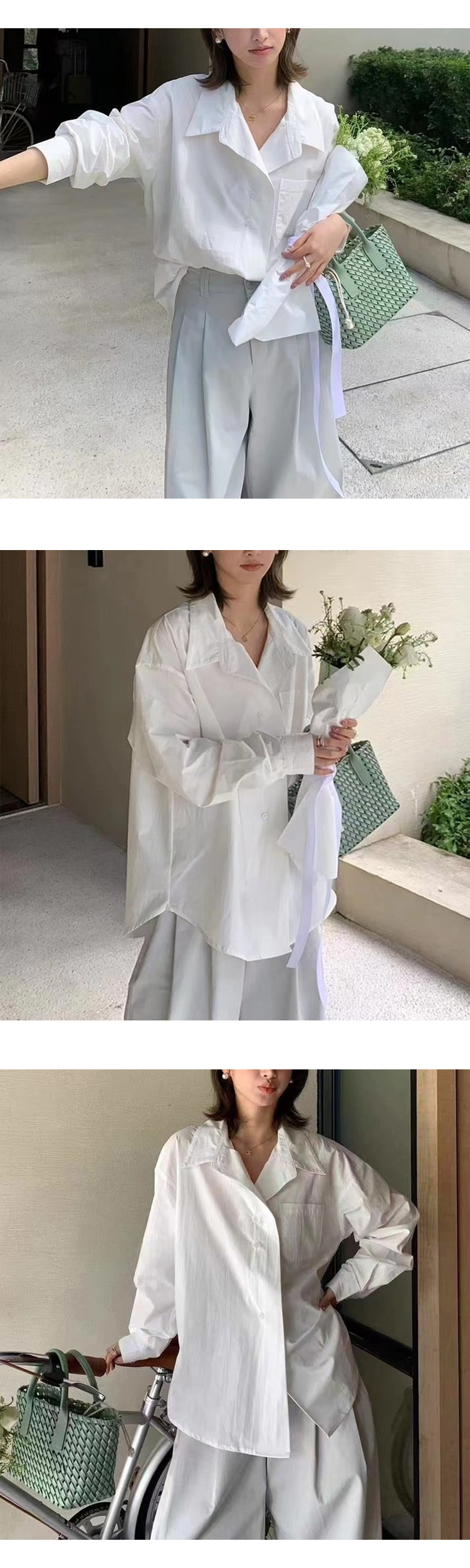 [ONN/ [ST148]루즈핏 포켓 셔츠 카라넥 클래식 프론트 버튼 오픈 클로징 데일리룩 오피스룩 모던 남방