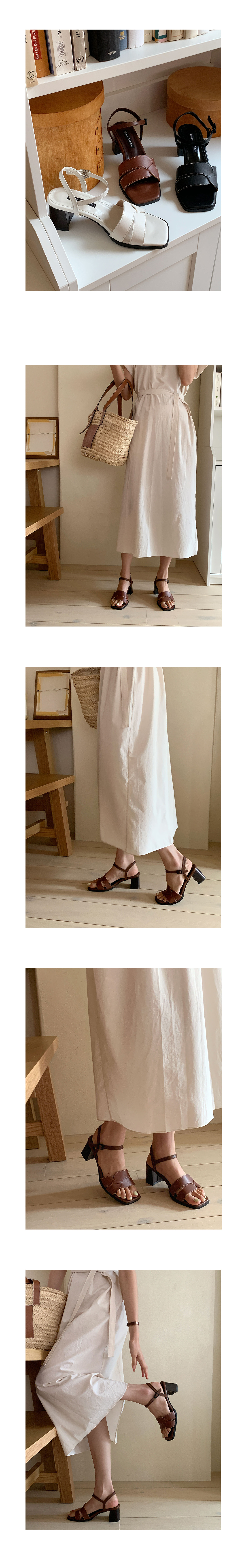 무료 [LUC/  IM.1485 (3color) 소가죽 발목스트랩 통굽 샌들(7cm) 캐주얼  세련된 단화 고급진  발편한  정장화 