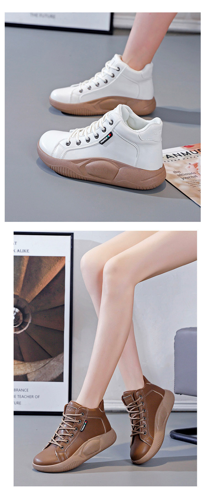DOO44849767미끄럼 방지 여성 4cm 키높이 스티커즈 하이탑 운동화 프리미엄 캔버스 워킹화 편한 착용감