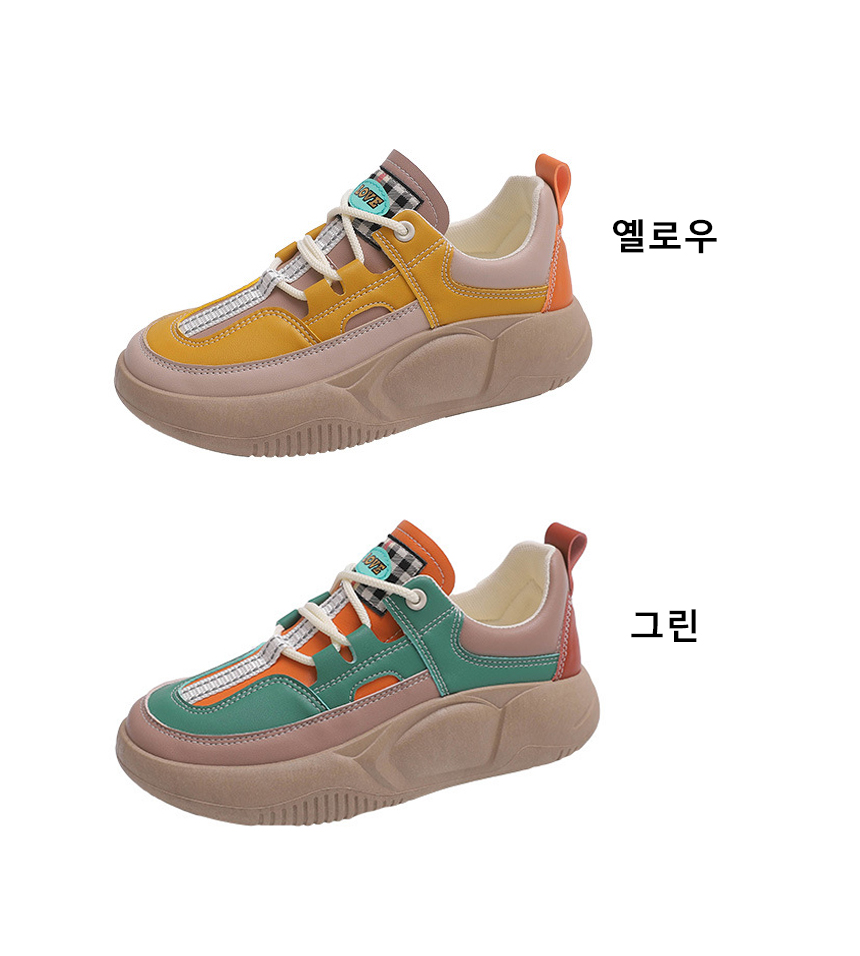 DOO44829575 미끄럼 방지 여성 통굽 4cm 키높이 운동화 캔버스화 스니커즈 워킹화 편한 운동화