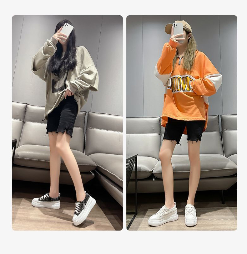 DOO 51408886편안한 여성 미끄럼 방지 키높이 스니커즈 운동화 통굽 4CM 화이트 블랙 225~250