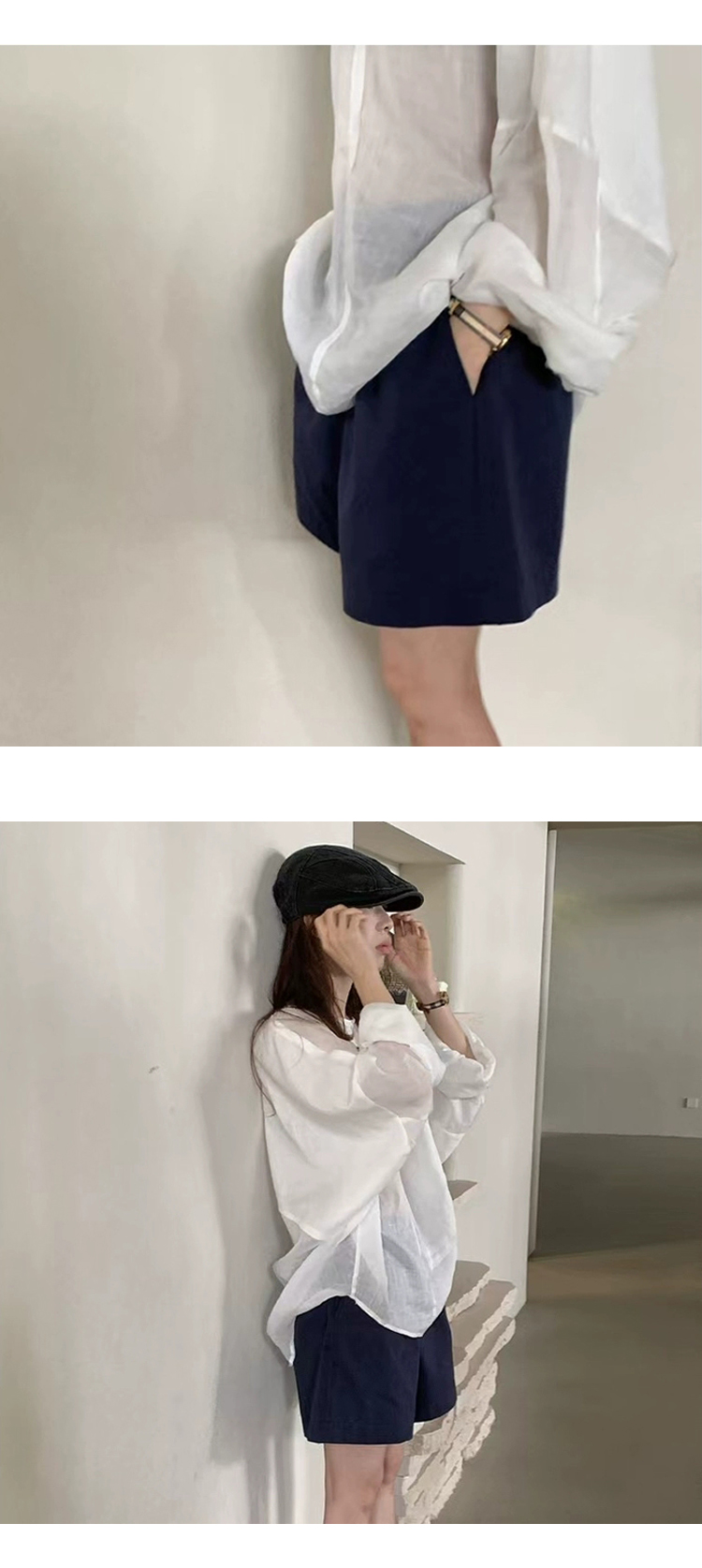 [ONN][PT273]와이드 밴딩 숏팬츠 모임룩 친구 커플 바지 3부 반바지 바캉스룩 아이보리 민트 네이비 옐로우 바이올렛