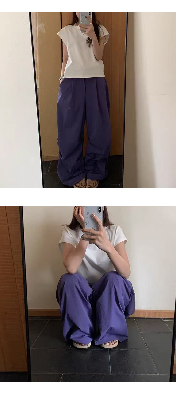 [ONN][T345]여름 라운드넥 무지 캡소매 티셔츠 면100% 귀여운 셔츠 이지룩 색상5종 반바지 미니스커트 코디