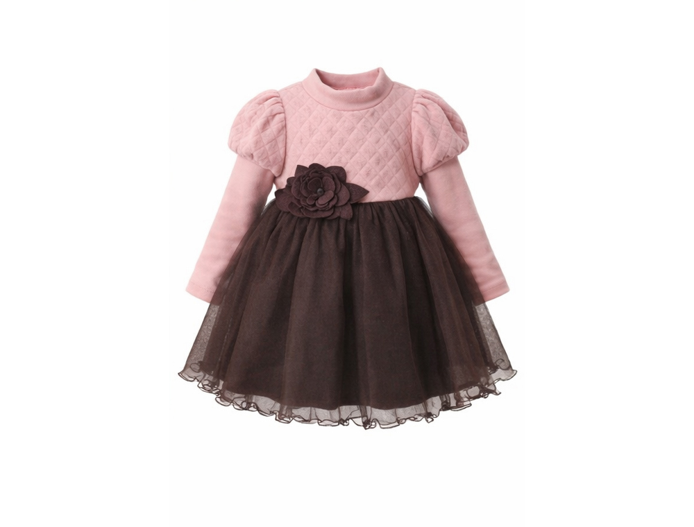 [DOO]63599426 여아 공주 퍼프 소매 원피스 꽃 장식 프릴 치마 유아 돌복 생일 의상