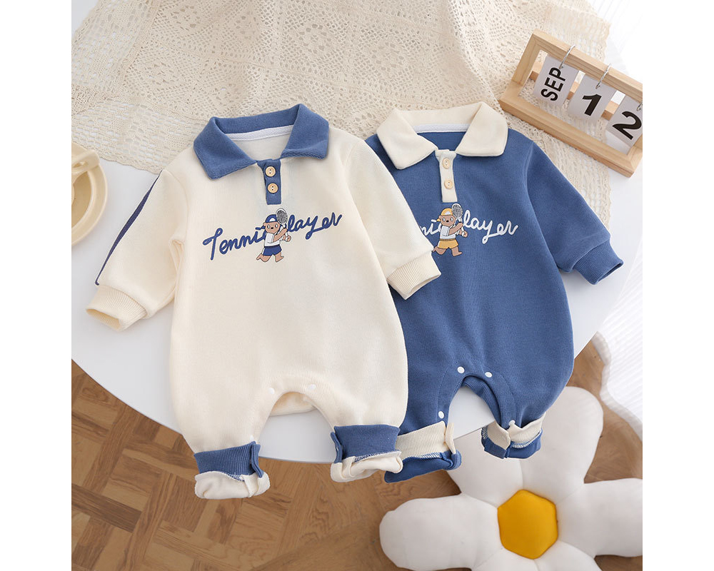 [DOO]63838156 유아 돌복 외출복 카라배색 베이비 롬퍼 우주복