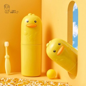 [DOO] 40502123 / 귀여운 오리 칫솔케이스 칫솔통 보관 여행용 케이스 양치컵 여행용 휴대용 