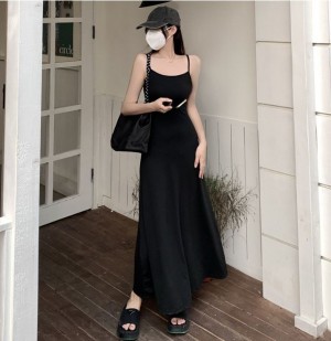 무료 [제이스]P0000CNP 롱 서스펜더 슬림백 원피스(2Color) 해변  날씬핏 데일리룩 끈나시 치마