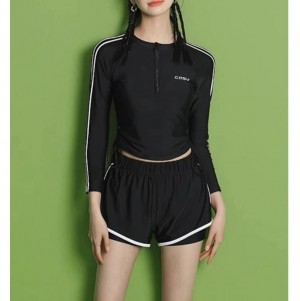 DOO/ 54082926 슬리브 라인 사이드 스트링 팬츠 커버 수영복 비키니 모노키니 래쉬가드 투피스 치마 세트 여름 휴가
