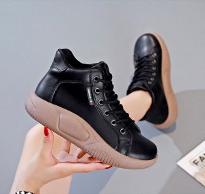 DOO44849767미끄럼 방지 여성 4cm 키높이 스티커즈 하이탑 운동화 프리미엄 캔버스 워킹화 편한 착용감