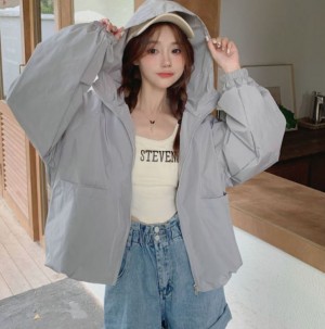 DOO/53539189후드 매쉬 안감 러블리 아노락 바람막이 집업 점퍼 잠바 여름 자켓 봄 가을 간절기 아우터