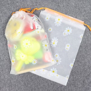 PA반투명 데이지 파우치 대 소 pvc 비닐 수납 봉투 과자 여행용 파우치 포장지 답례품 사은품 봉투