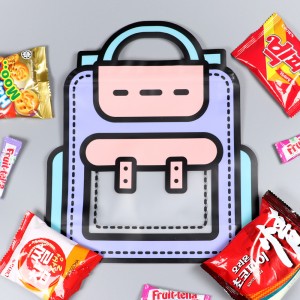 PA 가방 스텐드 지퍼백 (소 주황 퍼플) (중 주황 퍼플) 과자 비닐 봉투 선물 봉투 헬로 대용량 세트 포장지 답례품 사은품 봉투