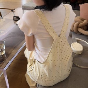 무료_ONN[PT276]도트 멜빵 팬츠 귀여운 와이드 핏 체형커버 캐주얼룩 데이트룩 휴양지룩 
