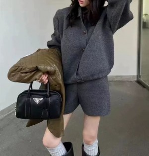 ONN [SET347](가디건+반바지)세트 제품 카라 가디건 반바지 투피스 꾸안꾸 카라넥 간절기 초겨울